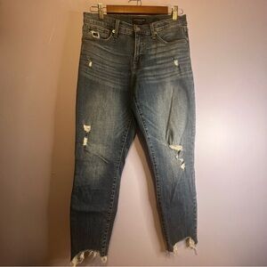 Lucky Brand Womens Blue Distressed Ankle Jeans Sz 8